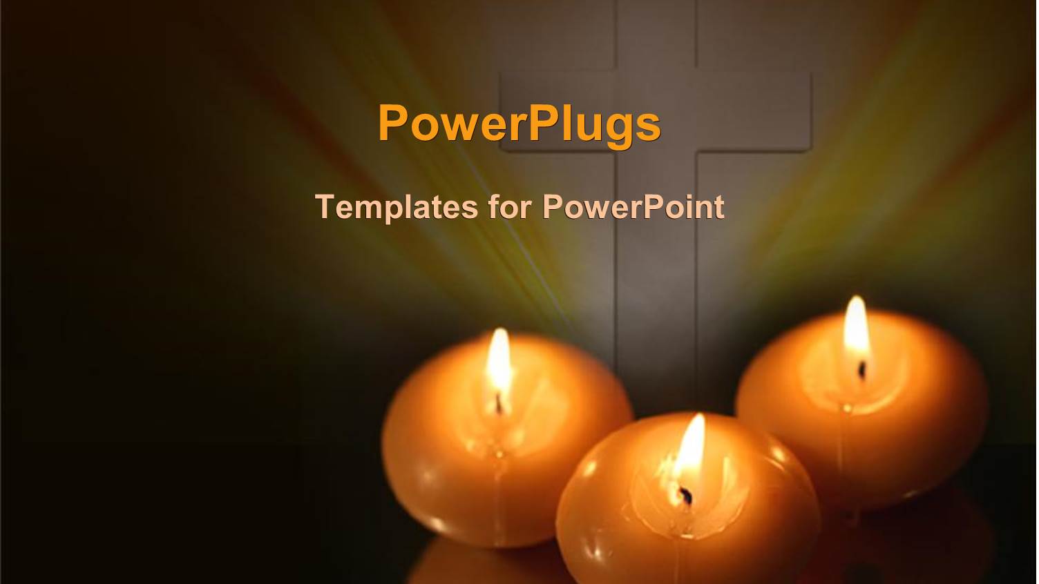 a Number of Candles with Yellowish Background