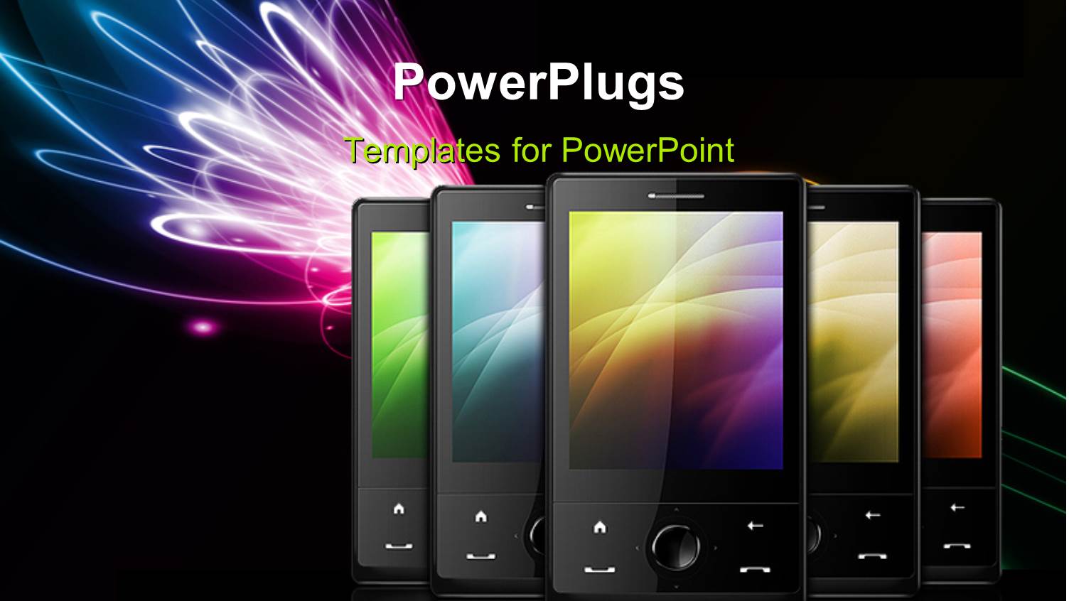 a Number of Cell Phones with Blackish Background