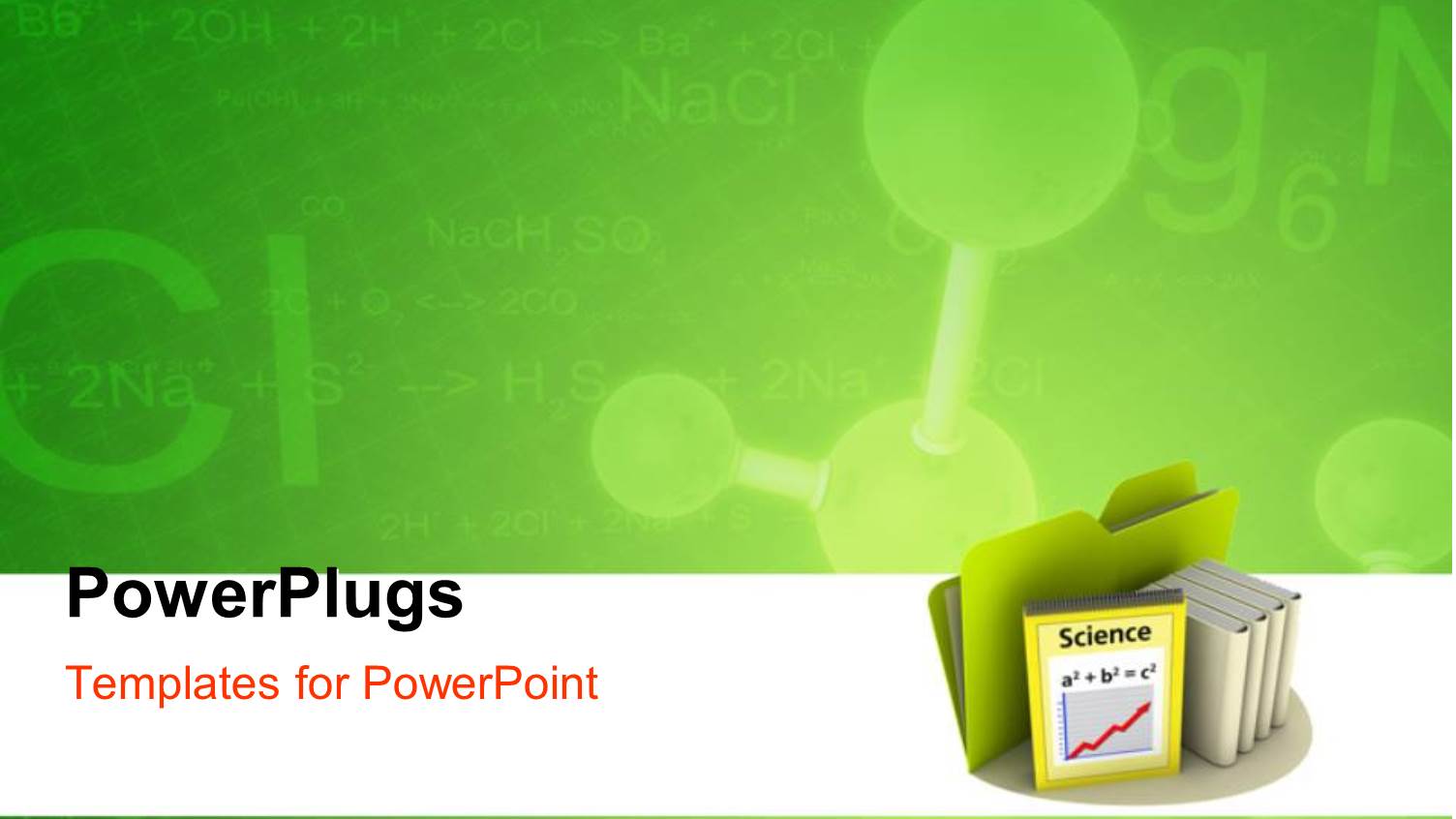 a Number of Chemical Bonds with Greenish Background