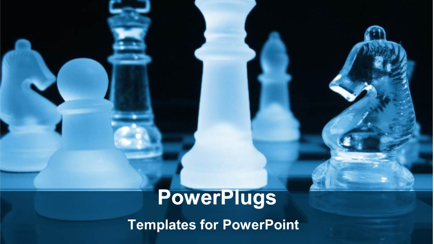 a Number of Chess Pieces in Glass Form