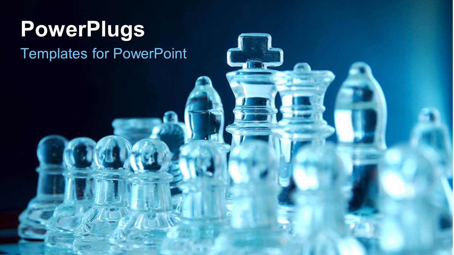 a Number of Chess Pieces Made of Glass