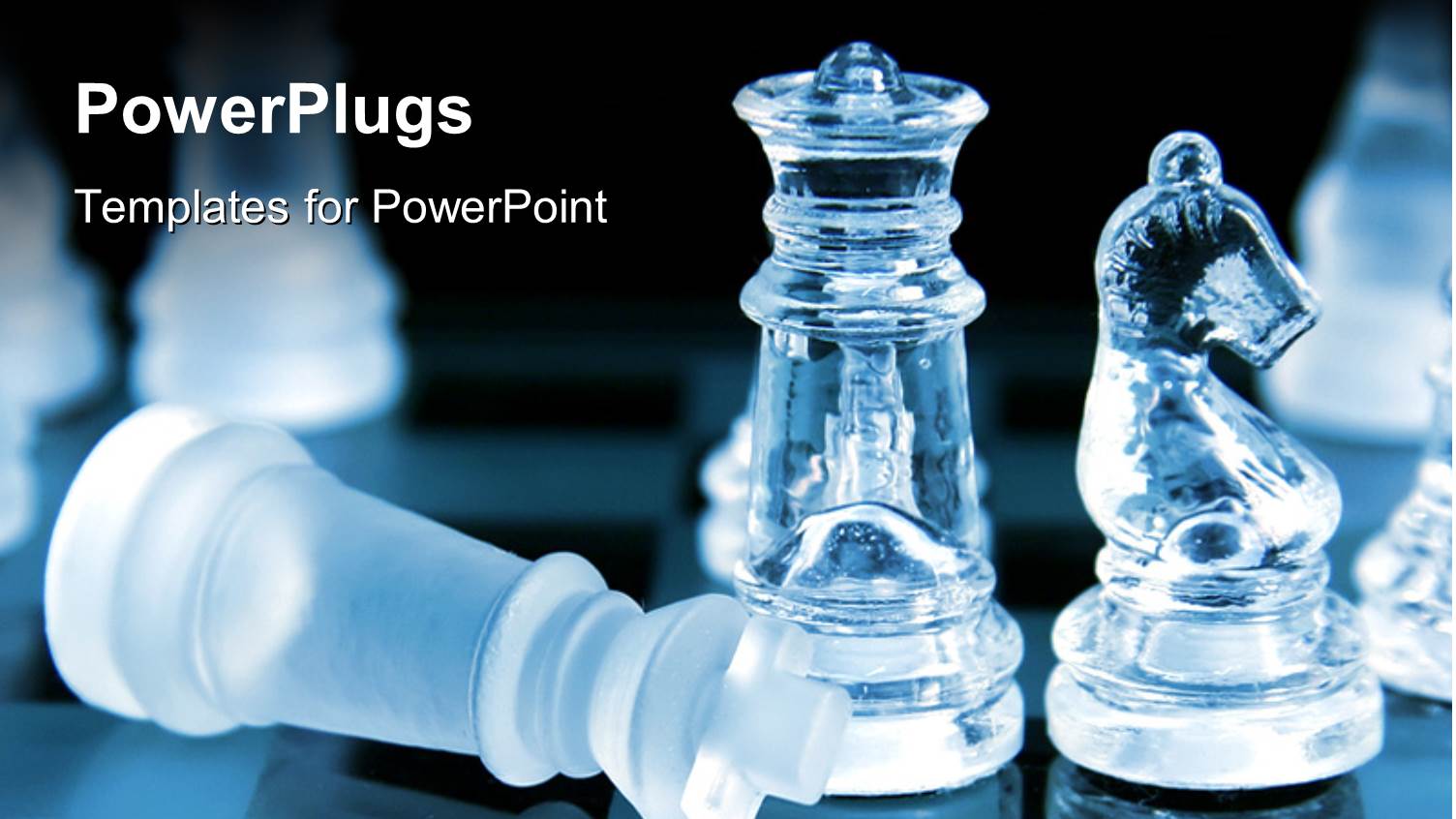 a Number of Chess Pieces Made of Glass