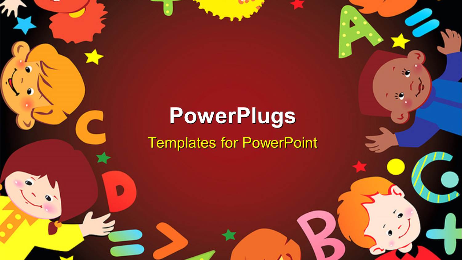 a Number of Children with Alphabets