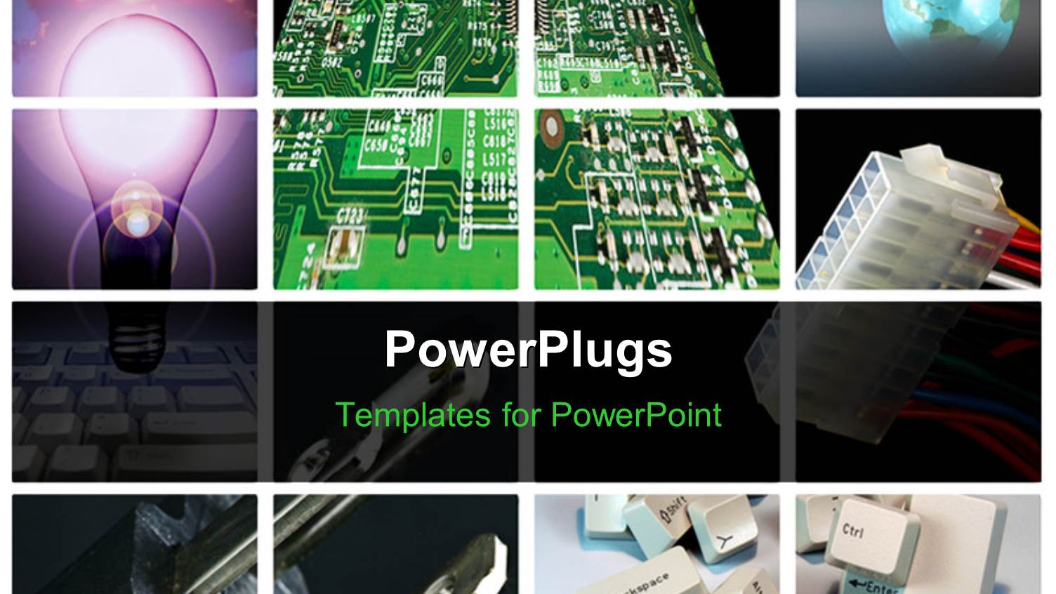 a Number of Chips and Bulbs in the Background with Place for Text