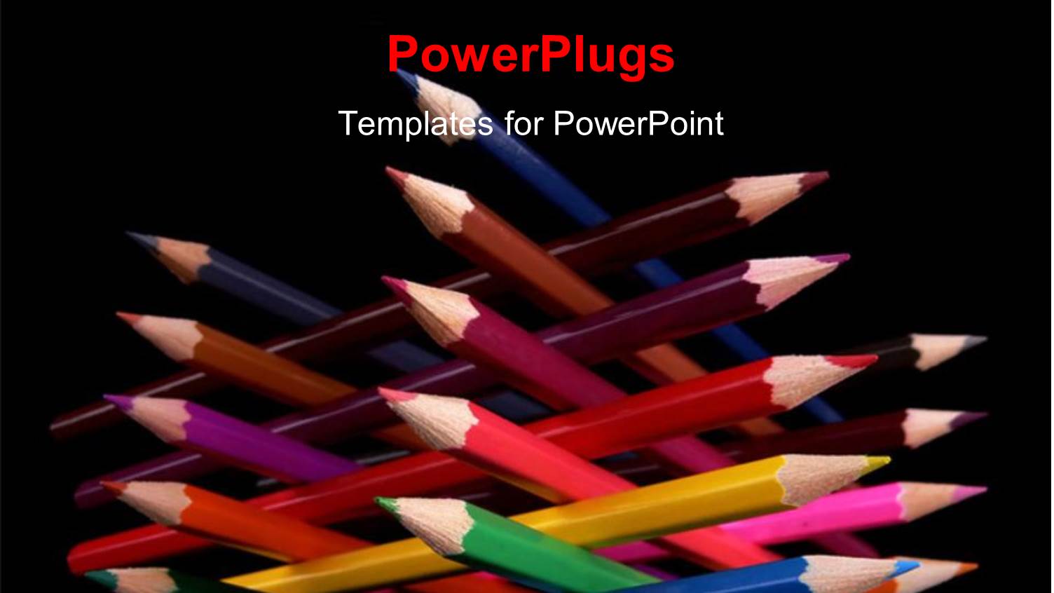 a Number of Color Pencils in an Arrangement with Blackish Background