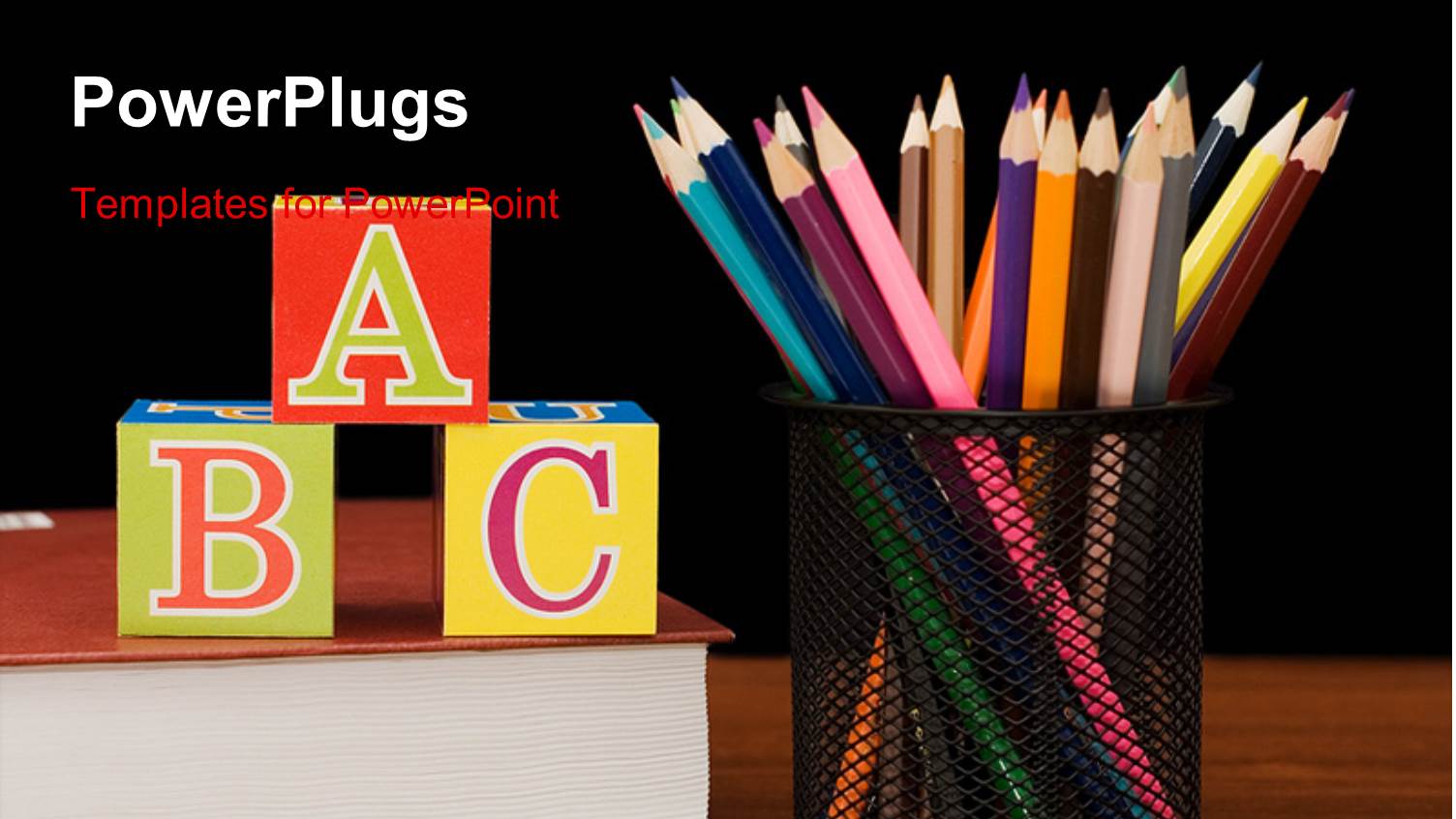 a Number of Color Pencils with Blackish Background