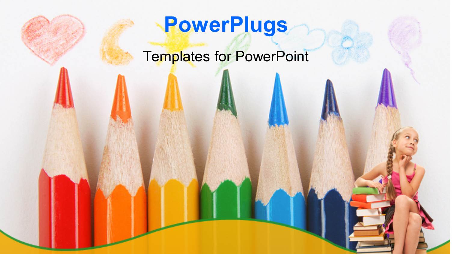 a Number of Color Pencils with a Kid