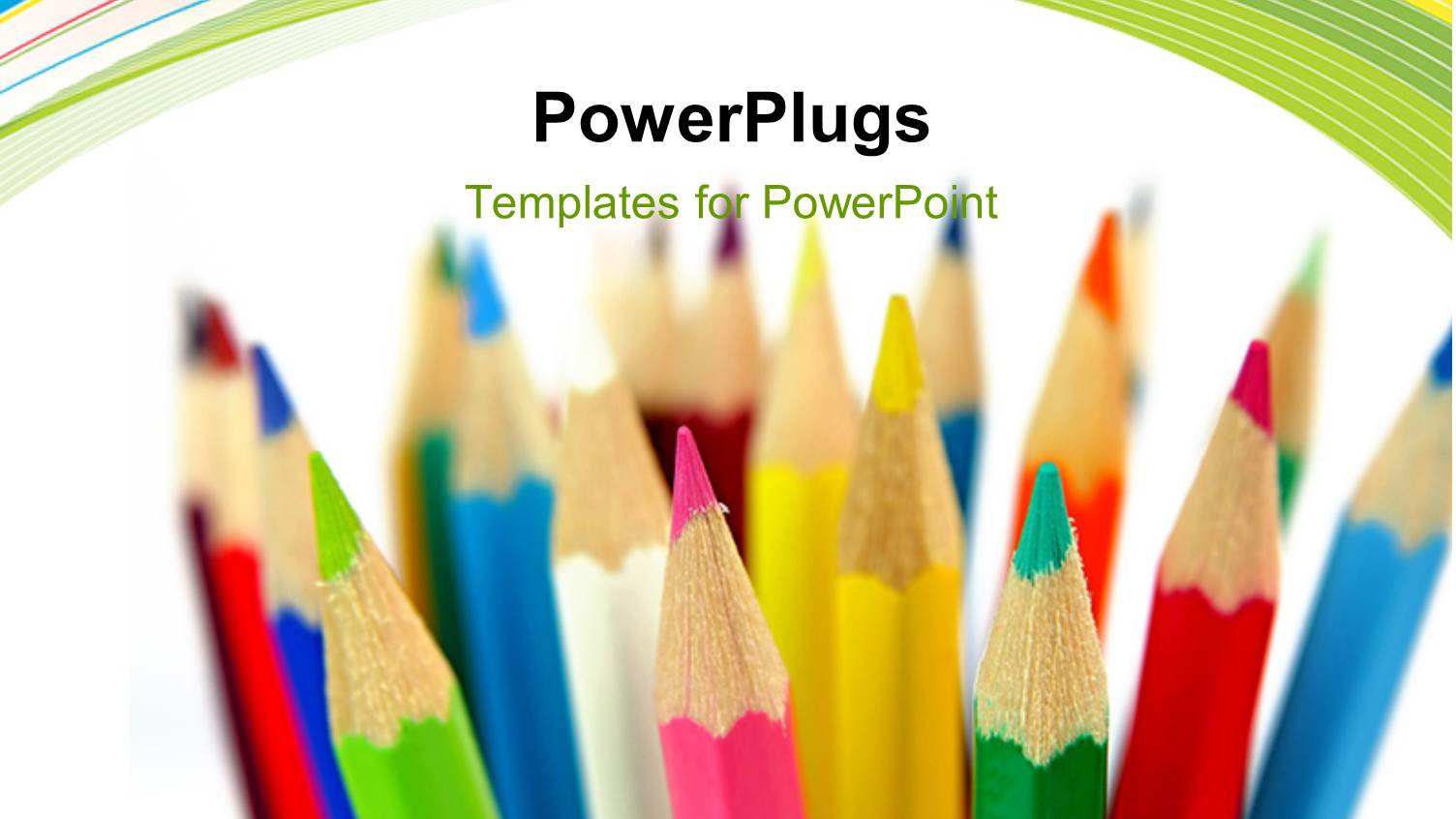 a Number of Color Pencils with White Background