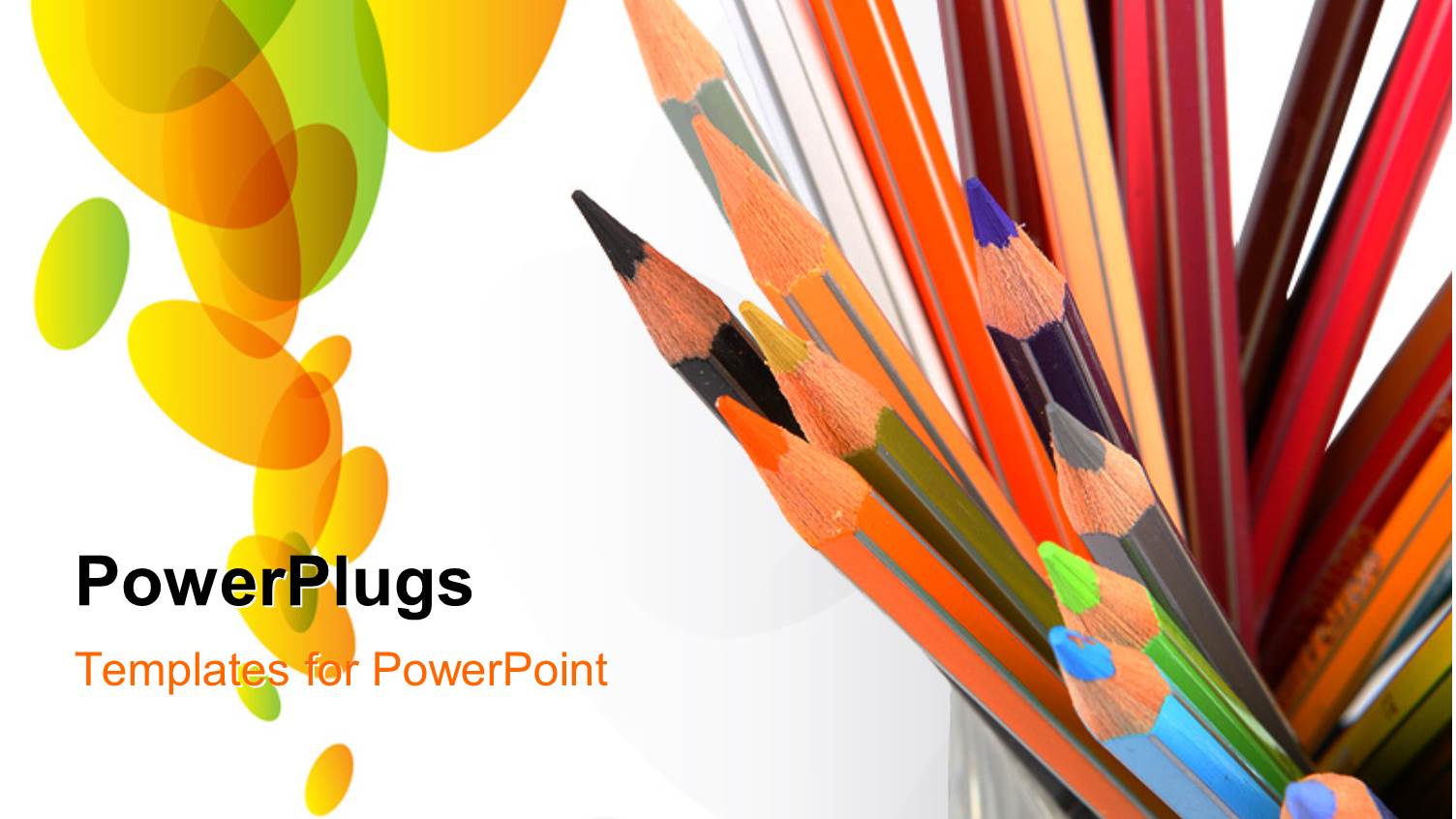 a Number of Color Pencils with White Background