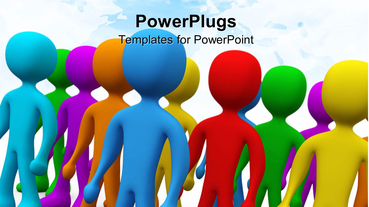 a Number of Colored Figures Standing Together