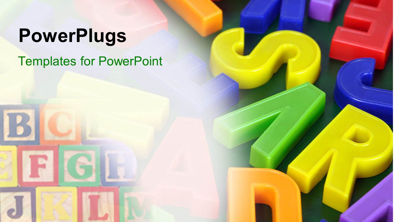 a Number of Colorful Alphabets with Place for Text