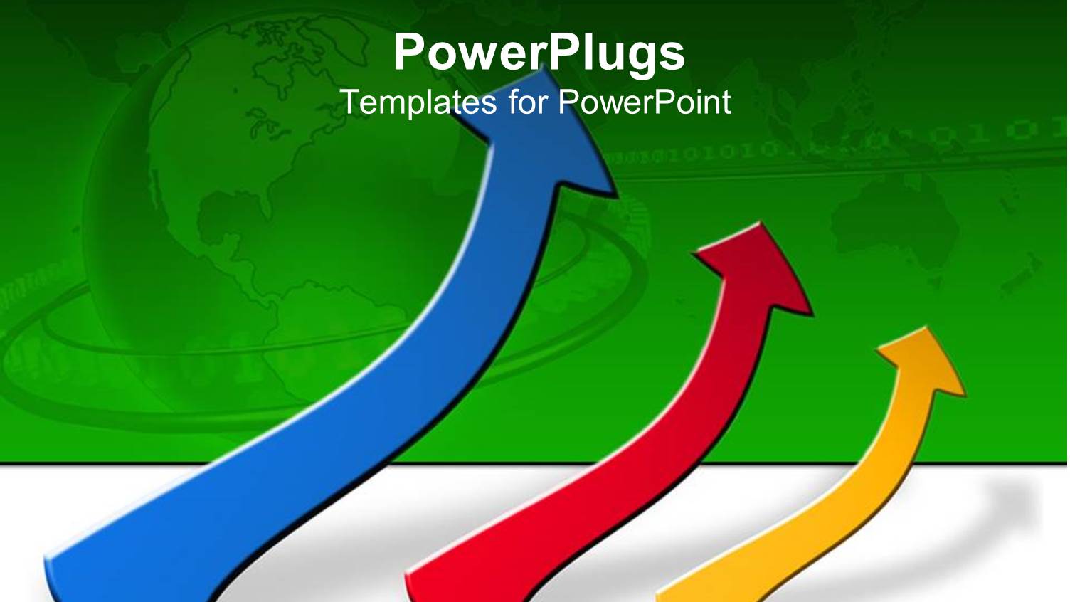 a Number of Colorful Arrows with Greenish Background