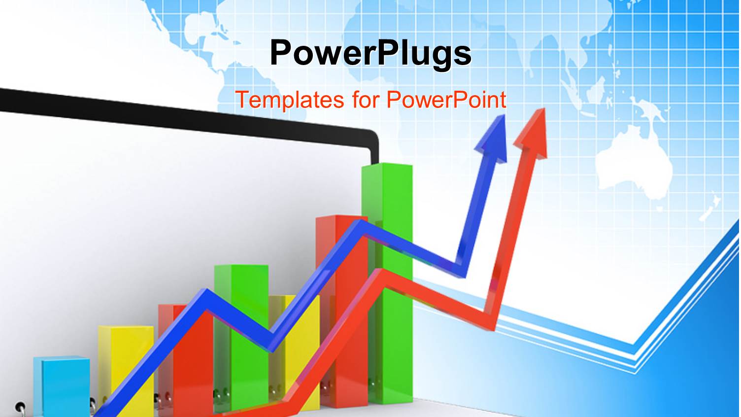 a Number of Colorful Arrows with Screen in the Background