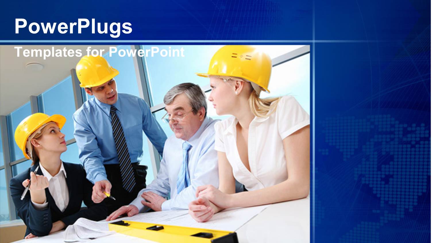 a Number of Construction Workers in an Office