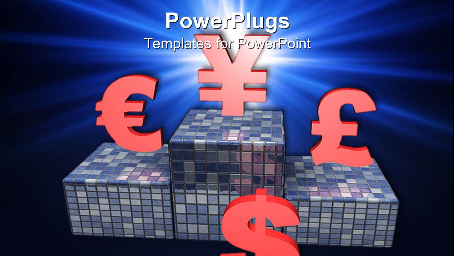 a Number of Currency Signs with Bluish Background