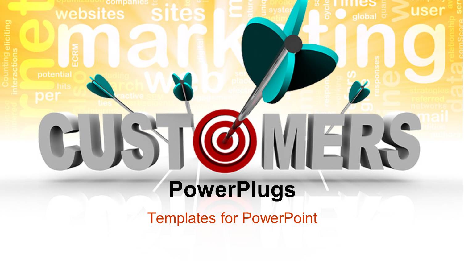 a Number of Darts on the Word Customers