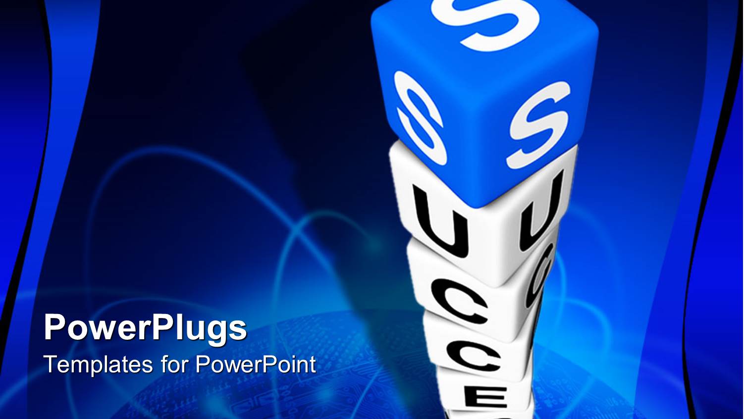 a Number of Dice with Bluish Background