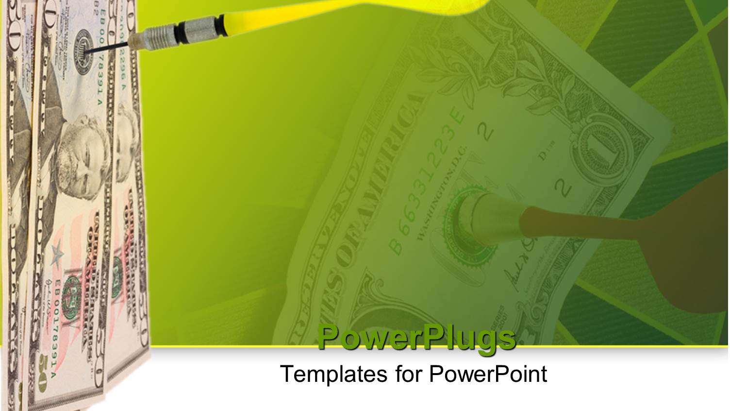 a Number of Dollar Notes with a Dart