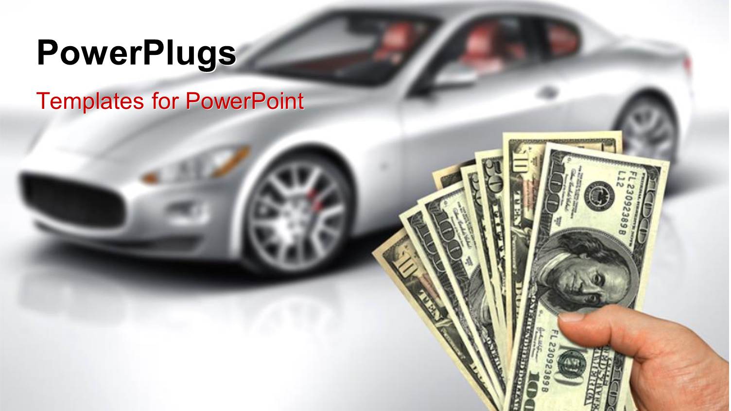 a Number of Dollars with a Car in the Background