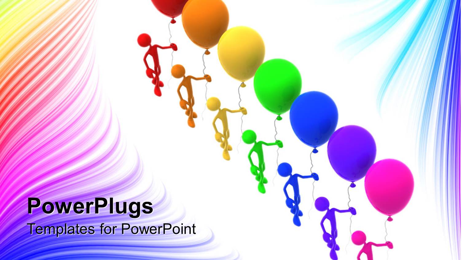 a Number of Figures with Balloons