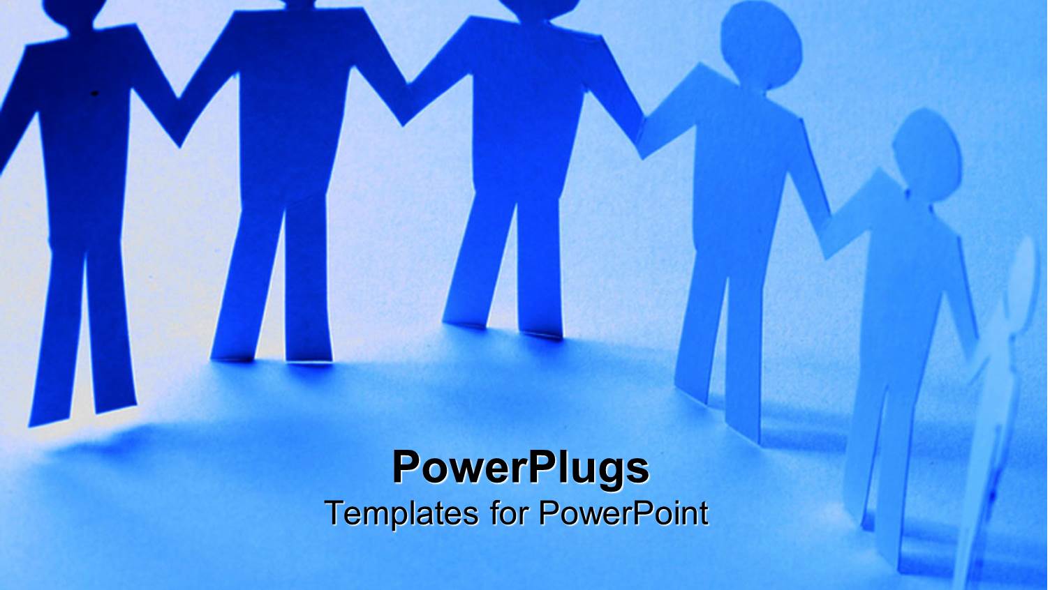 a Number of Figures with Bluish Background