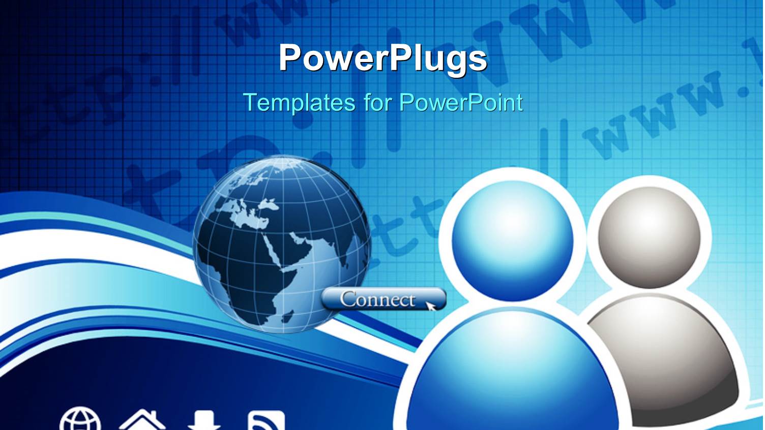 a Number of Figures with Bluish Background and Place for Text