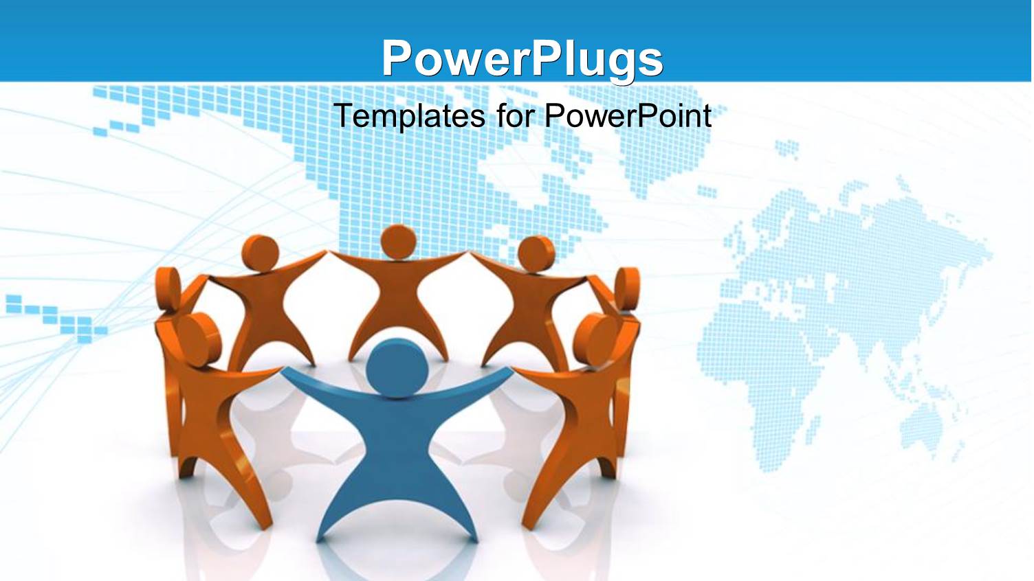 a Number of Figures in a Circle with a Map in Background