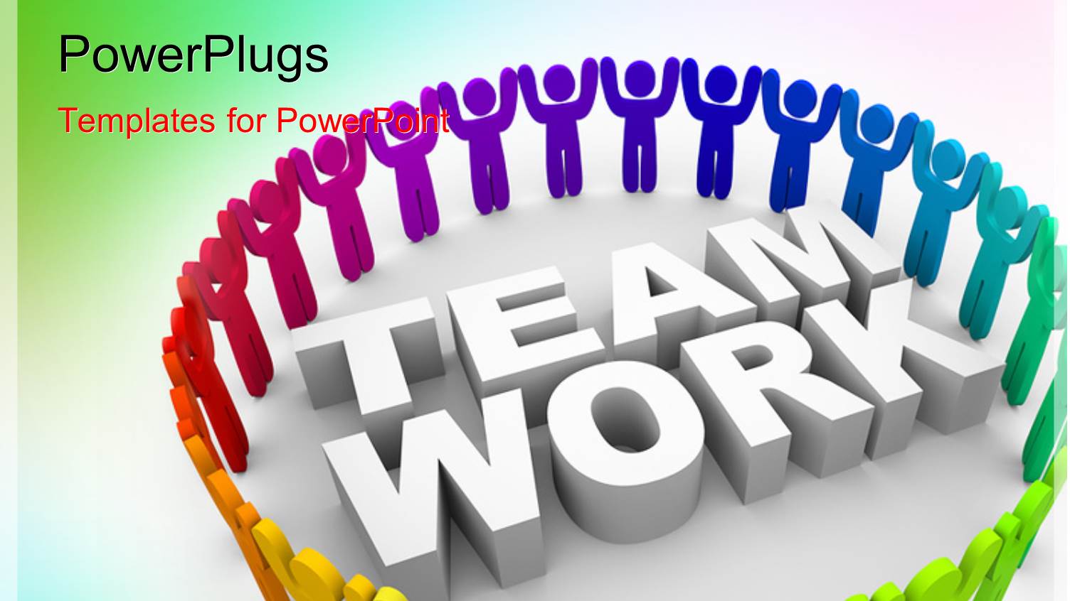 a Number of Figures in a Circle with the Word Teamwork