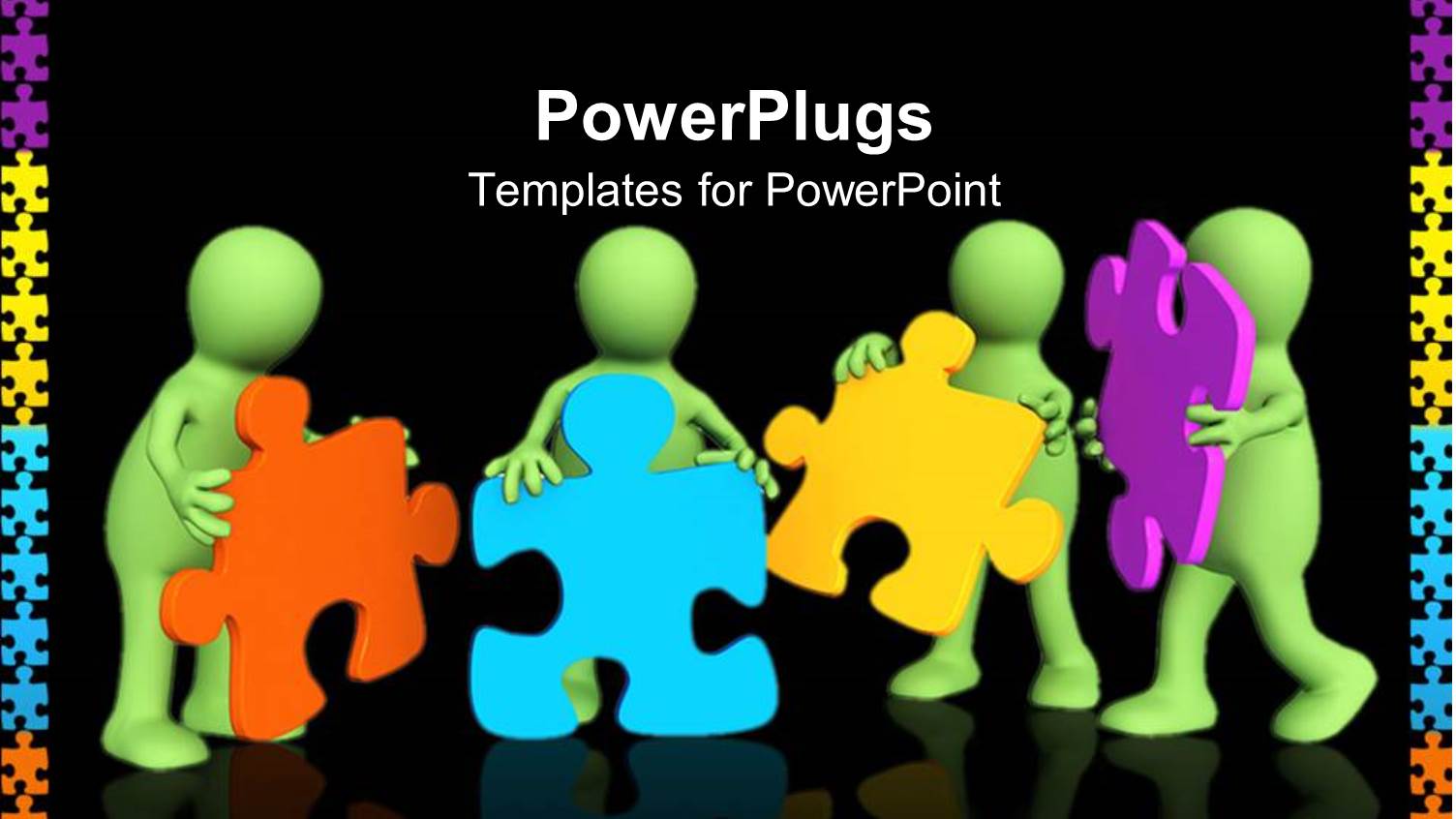 a Number of Figures Holding the Puzzle Pieces