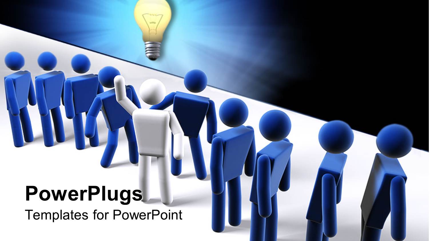 a Number of Figures Looking Towards a Bulb