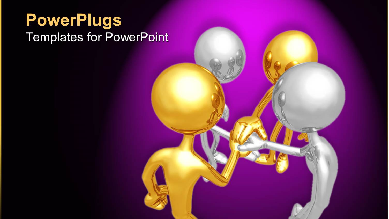 a Number of Figures with Purple Background