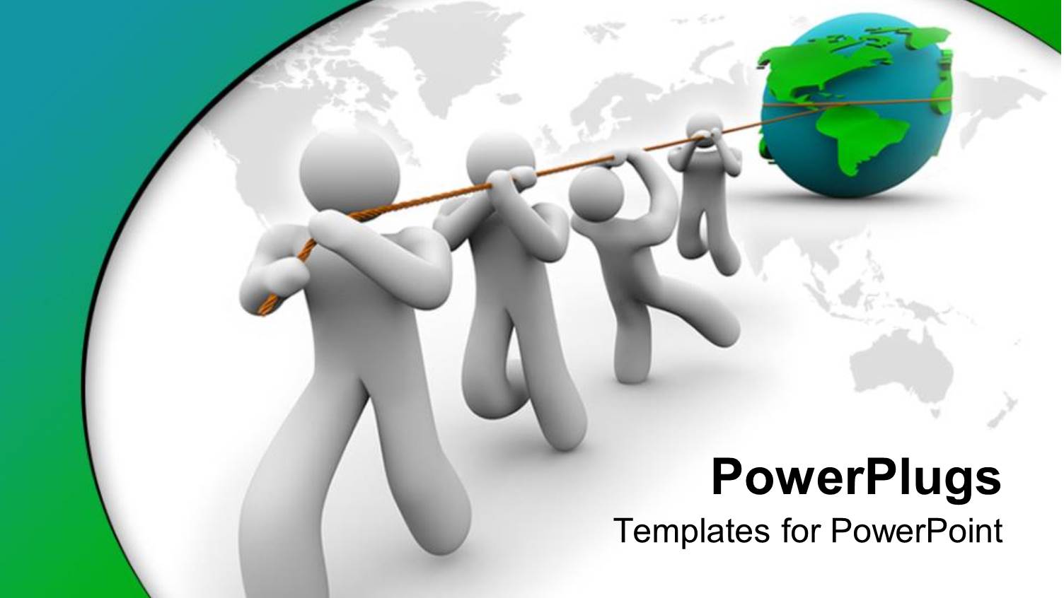 a Number of Figures Trying to Pull the Earth