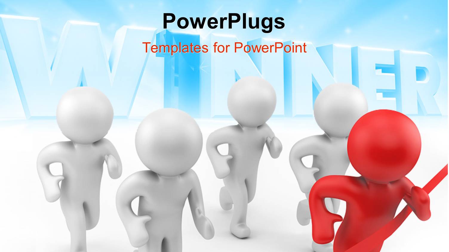 a Number of Figures with the Word Winner in Background