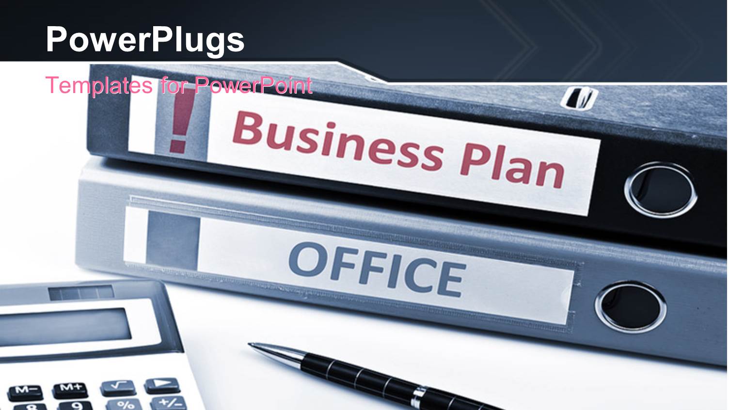 a Number of Files with a Pen and a Calculstor