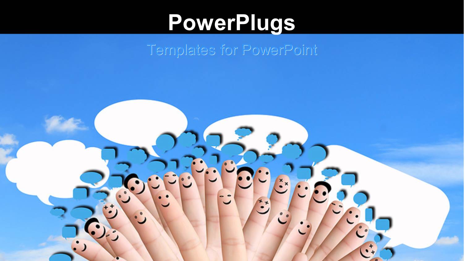 a Number of Fingers with Smileys