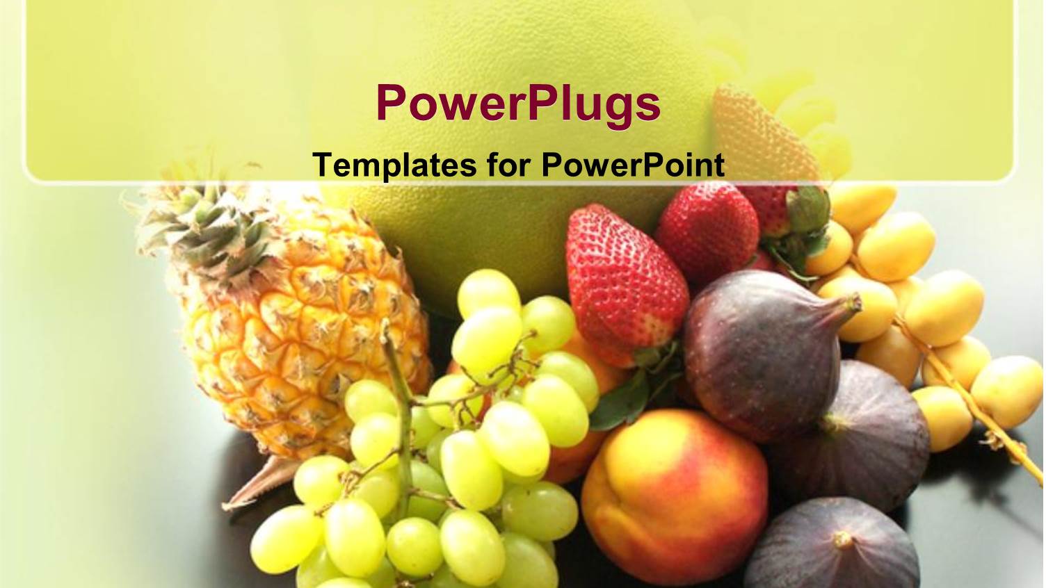 a Number of Fruits Together with Grey Background