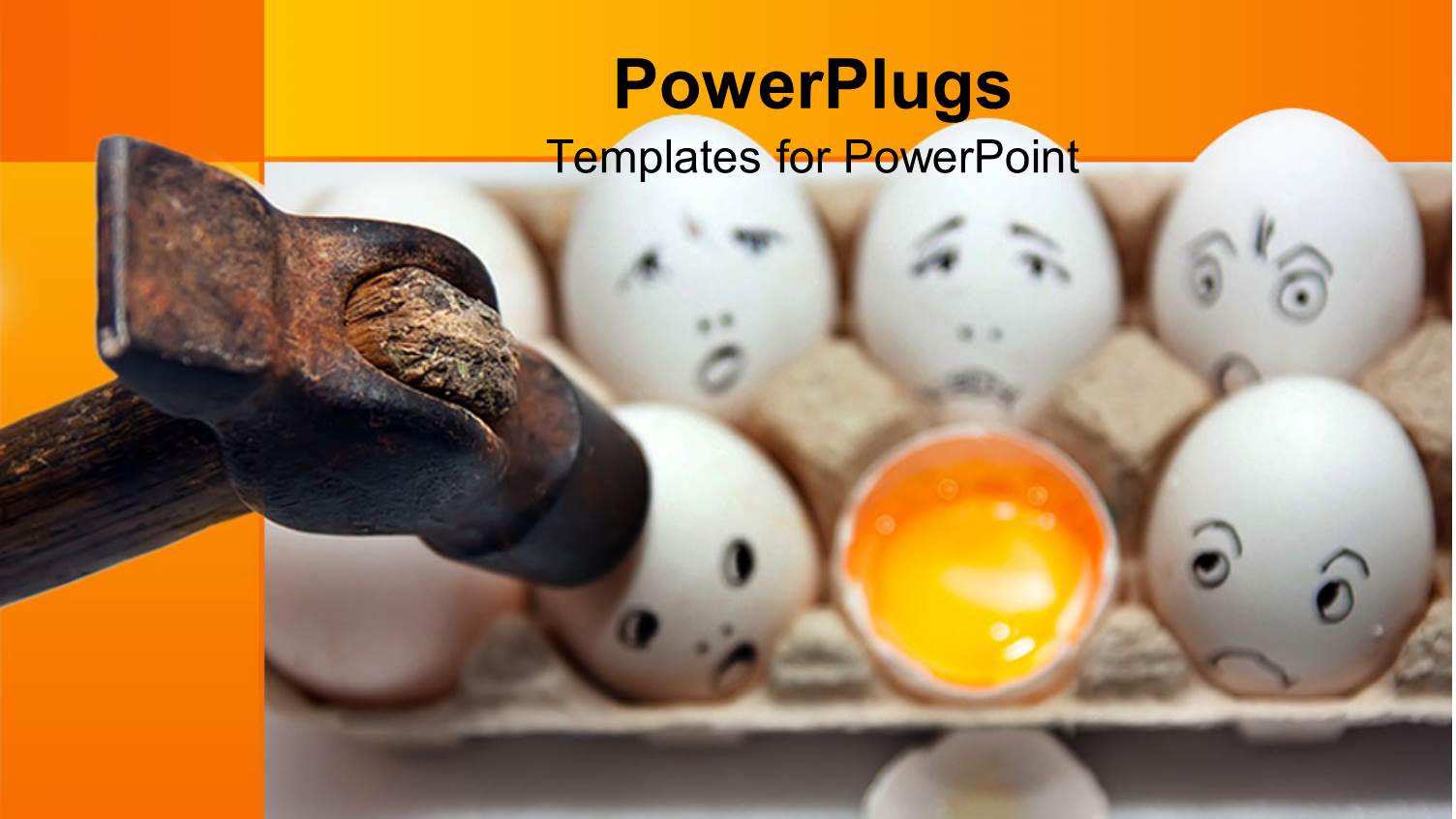 a Number of Fun Eggs Being Hit by a Hammer