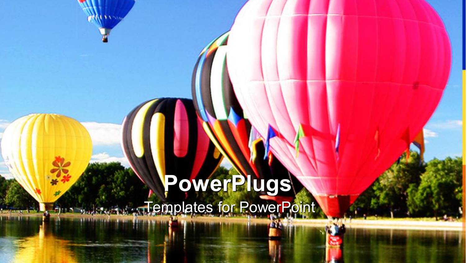 a Number of Gas Balloons in the Lake