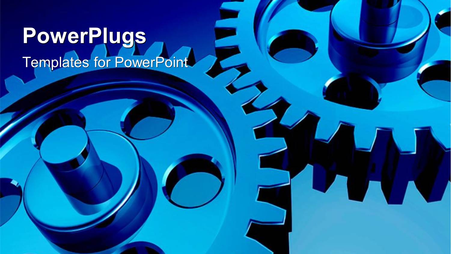 a Number of Gears with Bluish Background