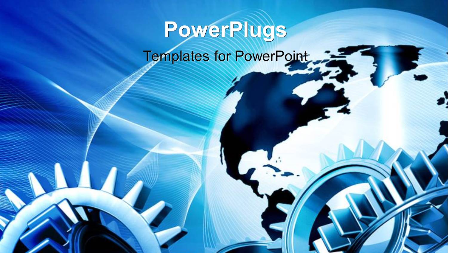 a Number of Gears with Globe in the Background