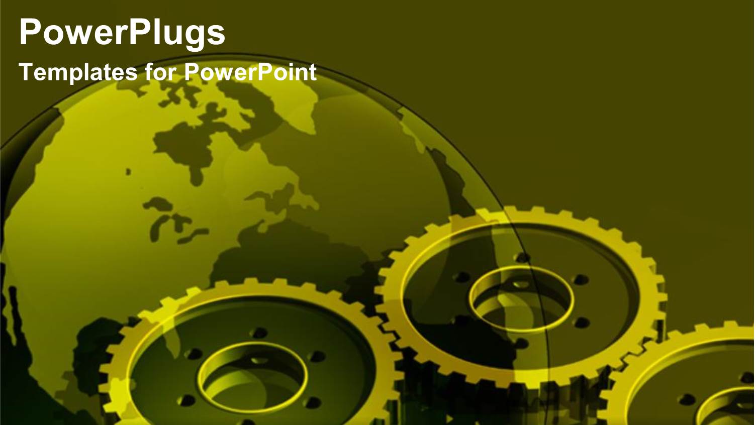 a Number of Gears with Globe in the Background