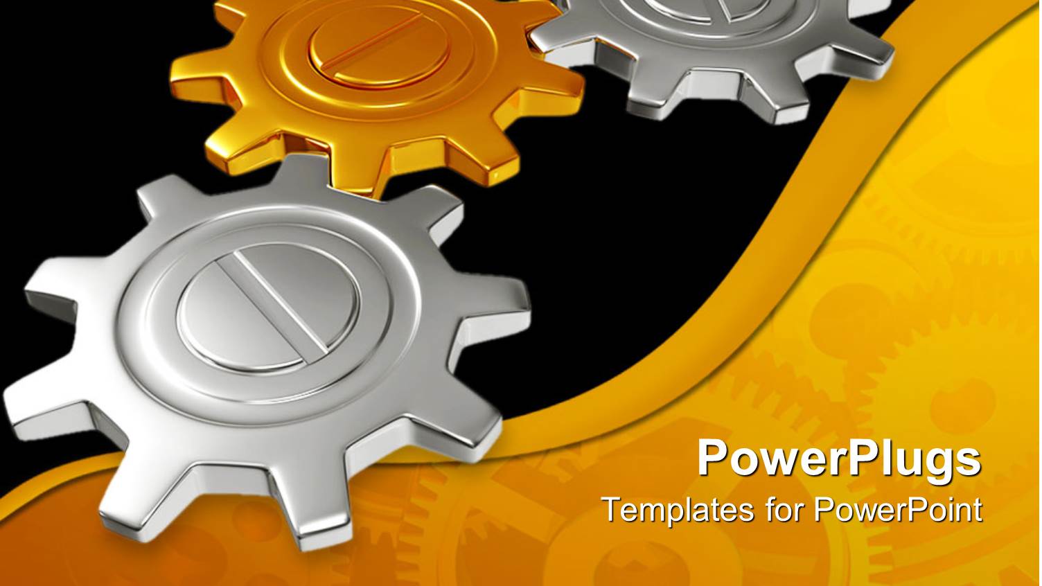 a Number of Gears with Golden and Black Background