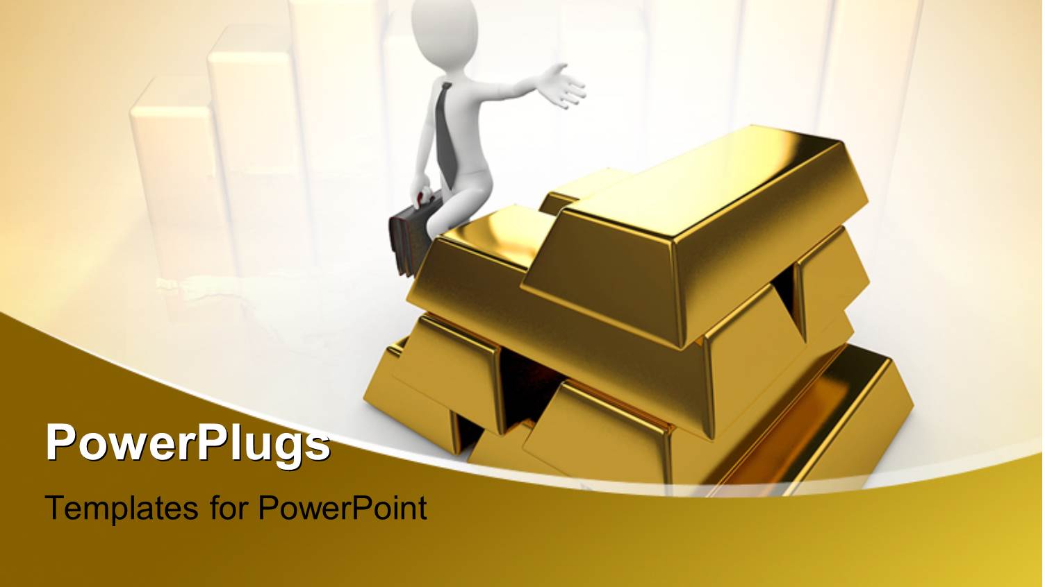 a Number of Gold Bricks Along with a Person