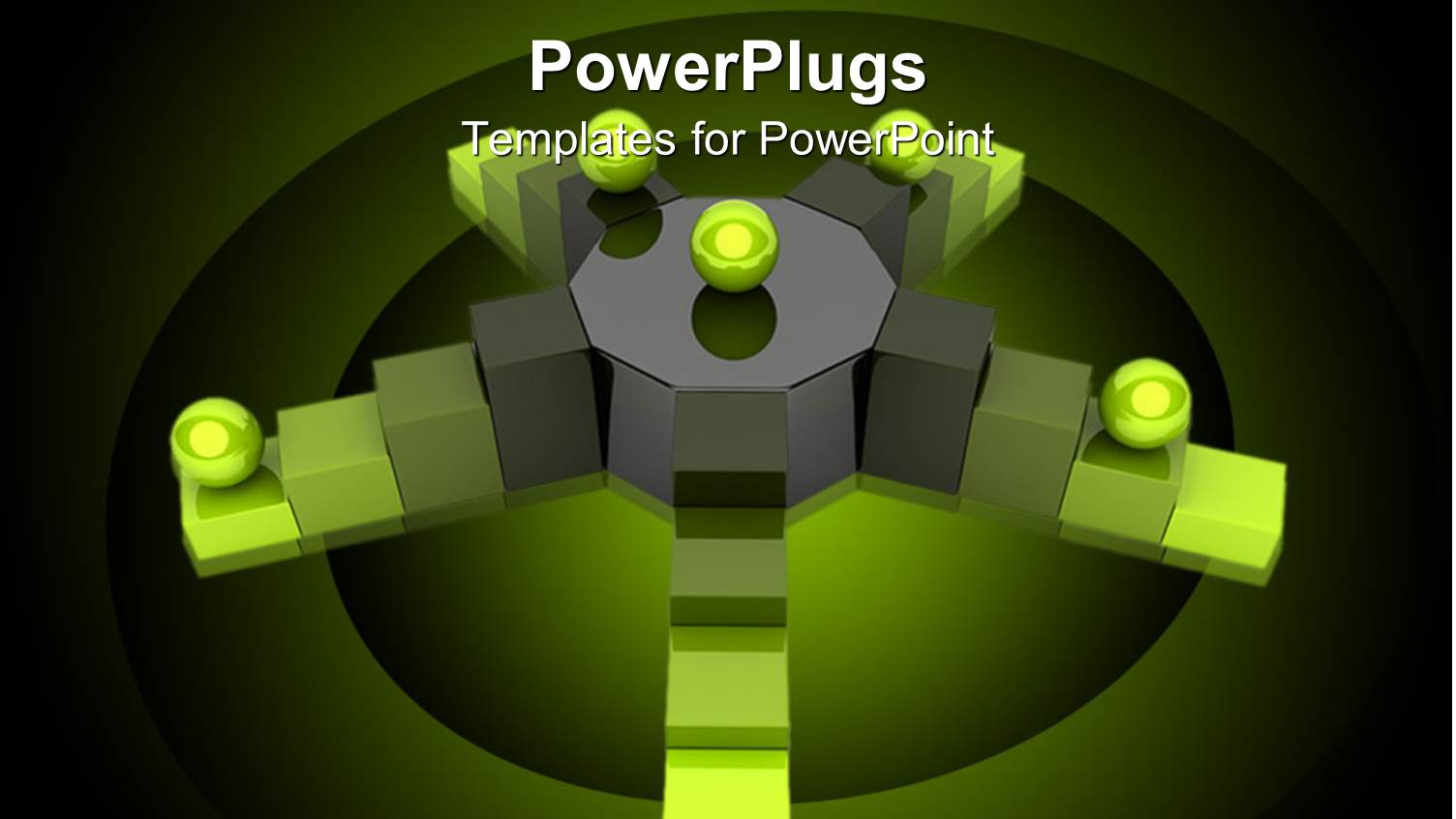 a Number of Green Balls with One in the Center