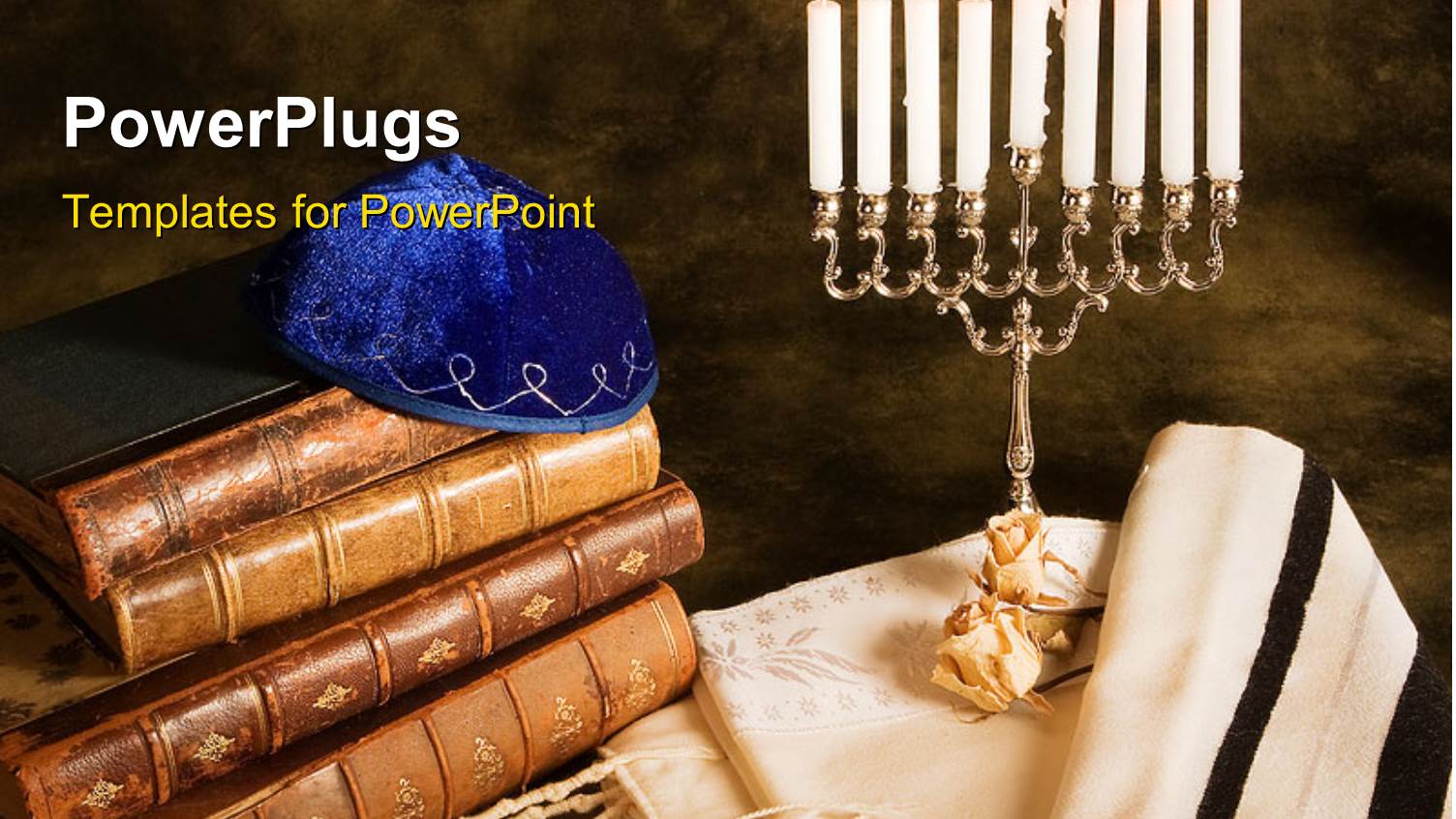 a Number of Holy Books with Candles