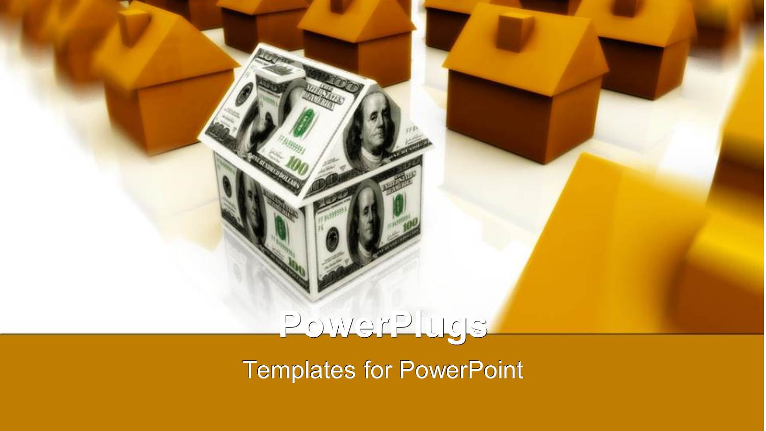 a Number of Houses with One Made of Dollar Notes