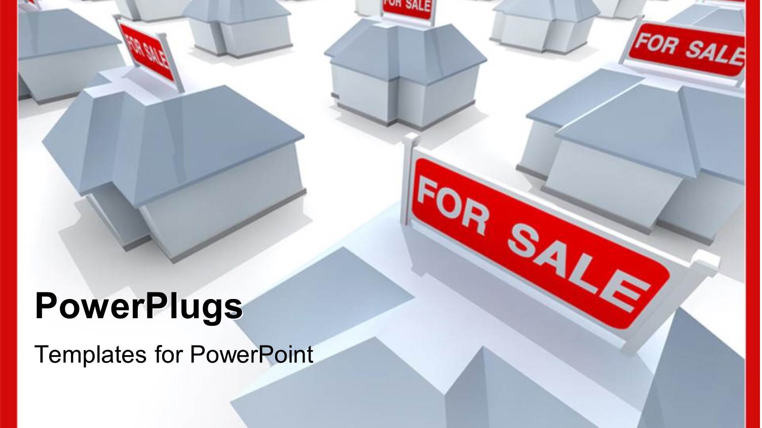 a Number of Houses with White Background and Place for Text