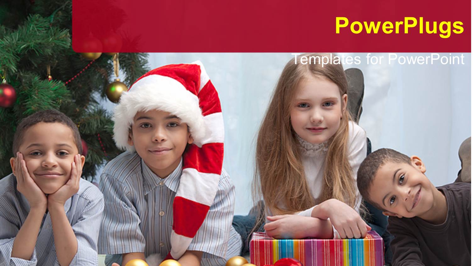 a Number of Kids Celebrating Christmas