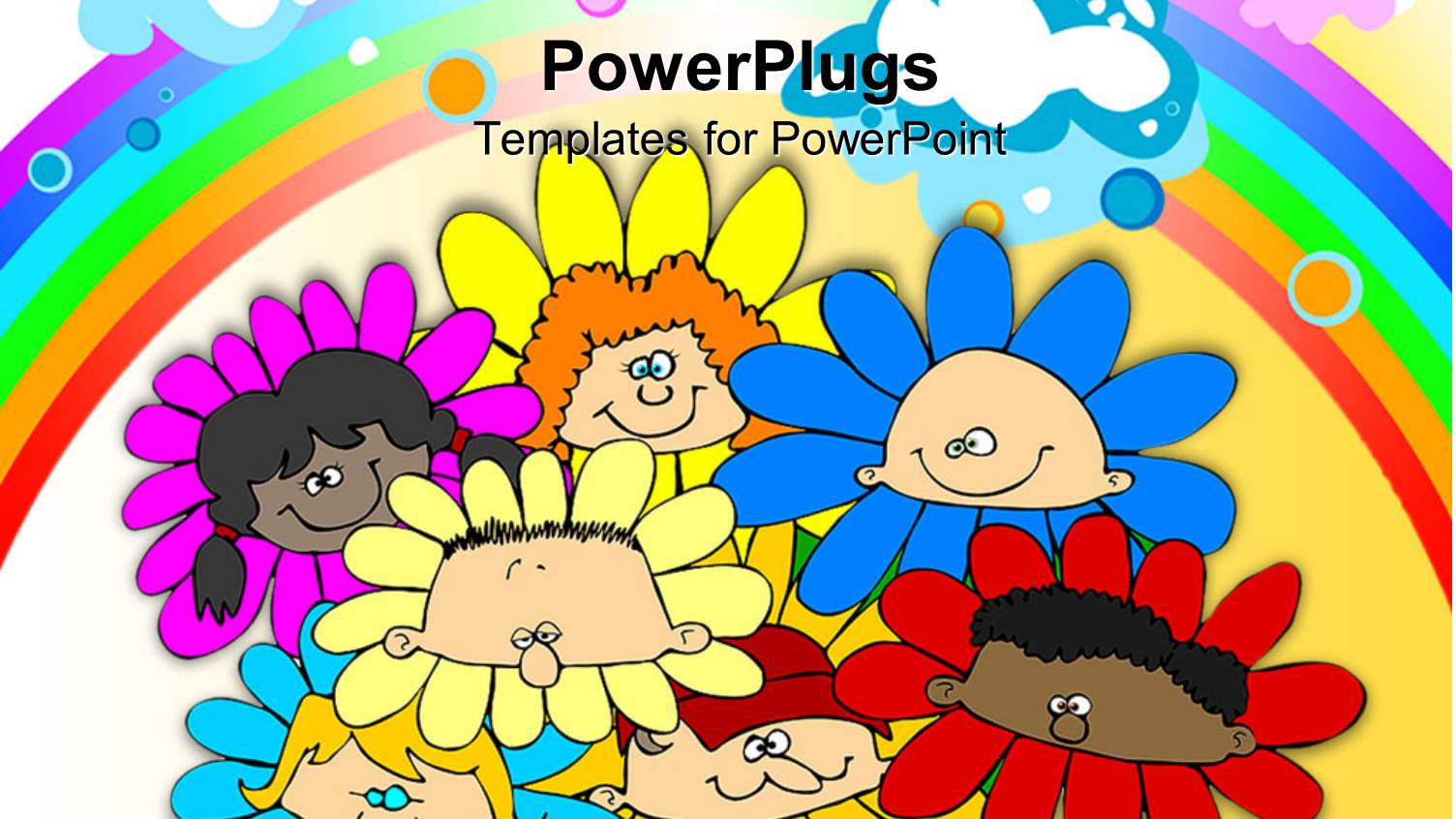 a Number of Kids in the Form of Flowers