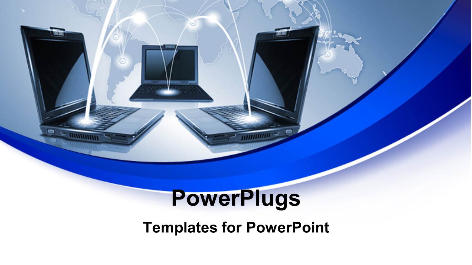 a Number of Laptops Connected to Each other with Globe in the Background